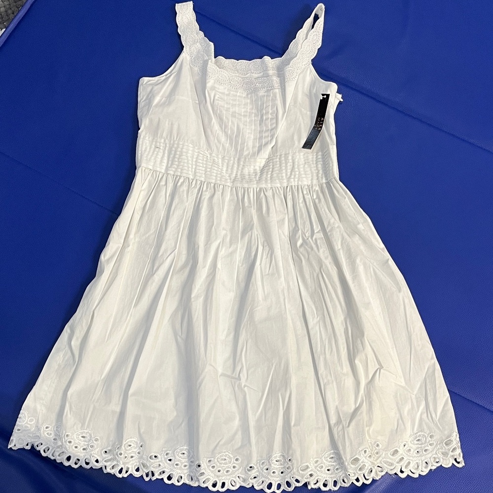 Alex Marie White Eyelet women 10 st. Lucia dress NWT